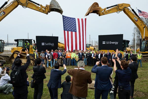 Data center groundbreaking in Piketon, Ohio, March 2026